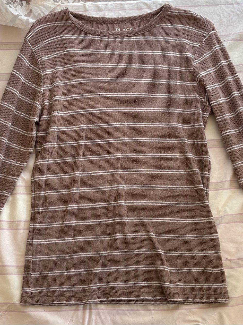 Place Striped Thermal Longsleeve - Brown & White